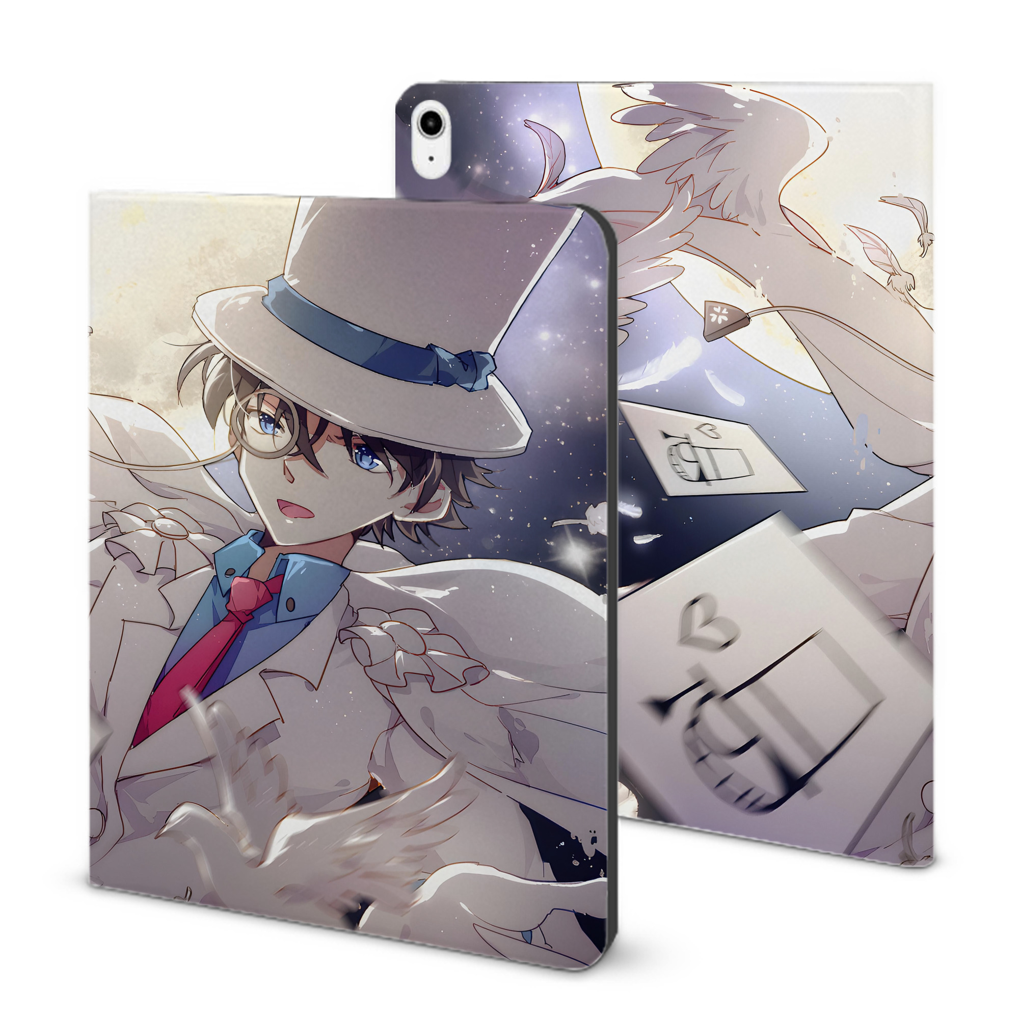 （画像用） 名探偵コナン Detective Conan IPadケース ペンホルダー付き ブックスタイルデザイン